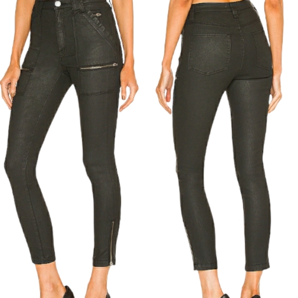 Joie Denim - Joie Jeans High Rise Park Skinny Black Pant In Caviar Size 28